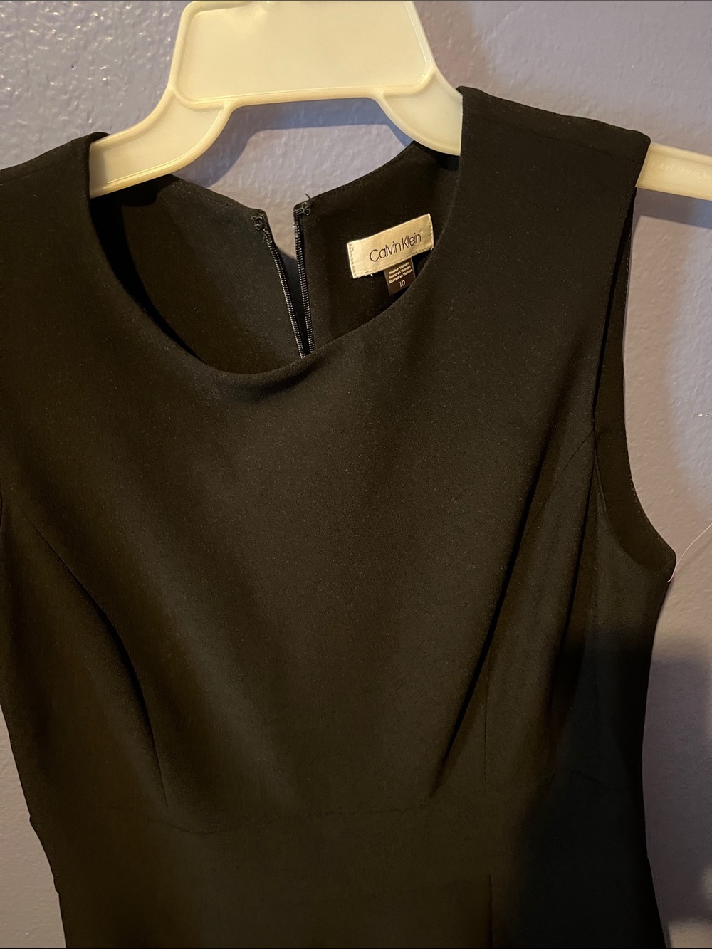 Calvin Klein Black Sleeveless Sheath Dress